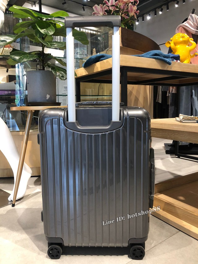 RIMOWA行李箱四輪拉杆箱 essential最新系列 日默瓦純PC高端拉杆箱 灰色 gdx1230